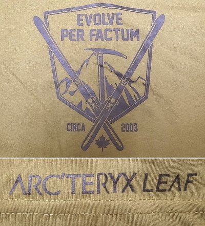 画像2: ARC'TERYX LEAF "EVOLVE PER FACTUM" Tee アークテリクス リーフ Tシャツ