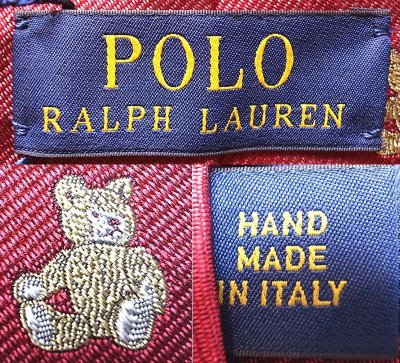 画像3: POLO Ralph Lauren Bear SILK TIE  ポロ・ベアー シルク ネクタイ イタリア製