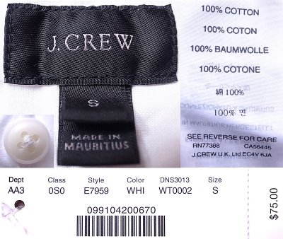 画像3: J.Crew White Cotton Lawn B.D.Shirts Wash 加工 白 ボタンダウンシャツ