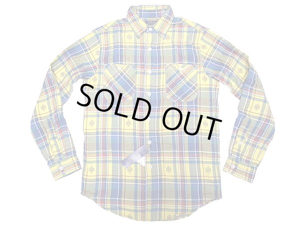 画像1: POLO Ralph Lauren Plaid Heavy Flannel Shirts ポロ・ラルフ ヘヴィ・フランネル 黄 (1)