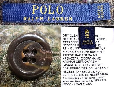 画像2: POLO Ralph Lauren Tweed 2B Taylor JK ポロ・ラルフ ウールツイード ジャケット　