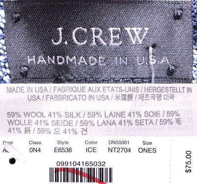 画像3: J.Crew WOOL×SILK REGIMENTAL TIE  ICE Made in USA ネクタイ アメリカ製