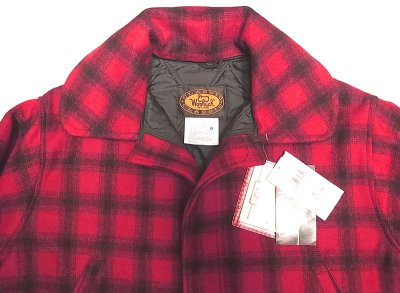 画像2: Deadstock 1980-90'S Woolrich Buffalo Plaid (赤×黒) Melton Wool JK USA製
