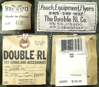 画像3: Double RL(RRL) Equipment Pouch ダブルアールエル 小物入 ミリタリーポーチ