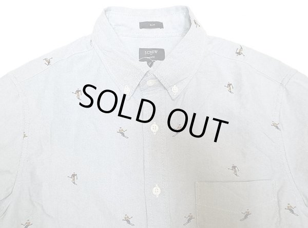 画像3: J.CREW Washed Oxford B.D. Shirts スキー総柄 オックスフォード・ボタンダウン　 (3)