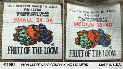 画像3: Deadstock 1983'S FRUIT OF THE LOOM 3P Tee 3枚パック 綿100% USA製 袋入