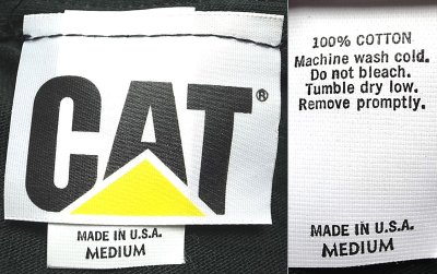 画像2: Deadstock 1993'S CAT(CATERPILLAR) ロゴ Tシャツ 100% COTTON 黒 アメリカ製