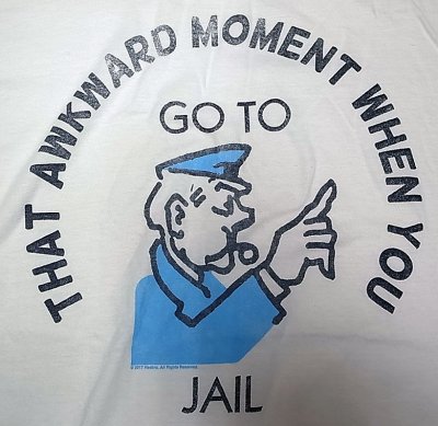 画像2: MONOPOLY "THAT AWKWARD MOMENT WHEN YOU GO TO JAIL" 白 Tee