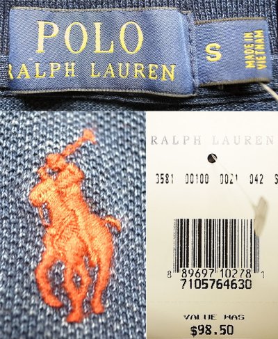 画像3: POLO RALPH LAUREN Indigo Polo Shirts ポロ ラルフ・ローレン インディゴポロ#1