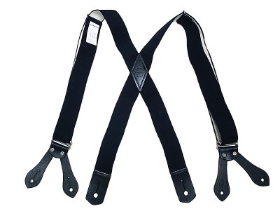 画像2: Filson Tab ‎Suspenders フィルソンタブ サスペンダー 本革×平ゴム 黒 アメリカ製