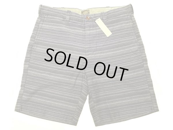 画像1: J.CREW STANTON Indigo Border Shortsジェイ・クルー インディゴボーダー短パン (1)