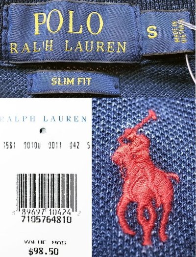 画像3: POLO RALPH LAUREN Indigo Polo Shirts SLIM FIT ポロ インディゴポロシャツ#3