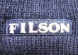 画像2: Filson Virgin Wool Skull Cap Navy フィルソン ロゴ入り ニット キャップ 紺 USA製 (2)