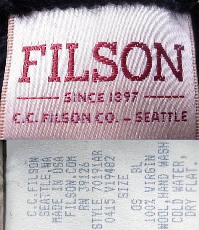 画像2: Filson Heavy Knit Cap BLACK フィルソン ケーブル ニット キャップ 黒 USA製