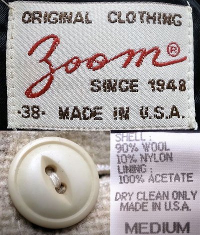 画像3: Deadstock 1980-90'S ZOOM VARSITY JK ズーム ボタン スタジャン USA製 紺