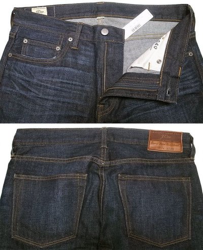 画像1: J.CREW 1040 Slim-Stright Jeans Cheshire-Wash 貝原デニム 脇割り ジェイ・クルー