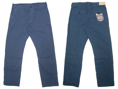 画像1: WALLACE & BARNES Slim Fit Selvedge Chino Trousers 鉄紺Japanese Fabric