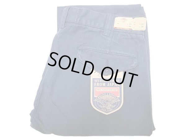 画像1: WALLACE & BARNES Slim Fit Selvedge Chino Trousers 鉄紺Japanese Fabric (1)