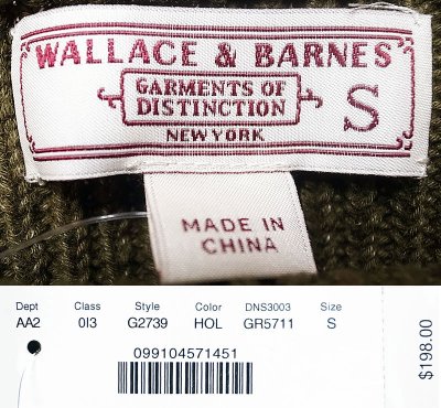 画像3: WALLACE & BARNES by J.Crew Boat Neck Sweater OD リネン混ボートネック
