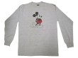 画像1: Deadstock 1990'S Walt Disney Classic Mickey Mouse L/S Tee 杢グレー USA製. (1)