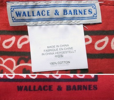 画像3: WALLACE & BARNES Vintage Bandana 赤ペリズリ― ウォレス&バーンズ バンダナ