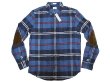 画像1: J.CREW Flannel B.D. Shirts ジェイ・クルー本革肘当 フランネルシャツ Wash加工 (1)