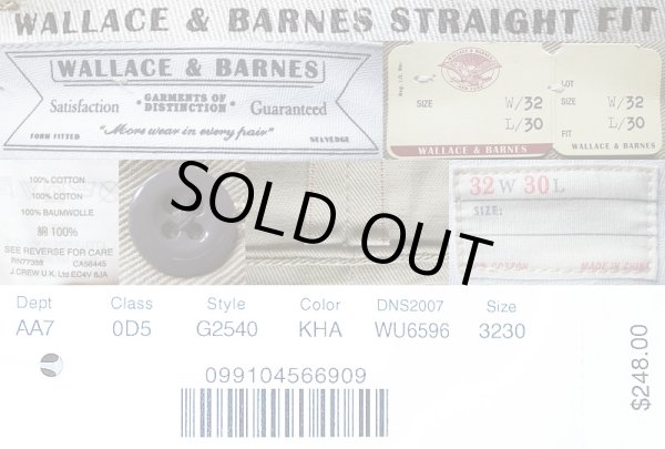 画像6: WALLACE & BARNES Stright Fit Selvedge Chino Trousers Japanese Fabric 生 (6)