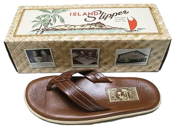 画像1: ISLAND Slipper PT202 アイランド・スリッパ Made in HAWAII 本革 アメリカ製 (1)