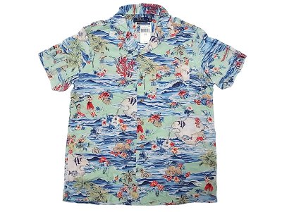 画像1: POLO Ralph Lauren Hawaiian Shirts "Menu" ポロ・ラルフ ハワイアン シャツ