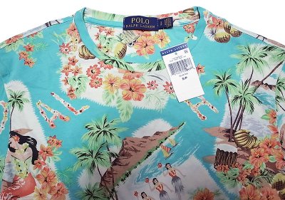 画像2: POLO Ralph Lauren Hawaiian T-Shirts ポロ・ラルフ ハワイアン 総柄 Tシャツ
