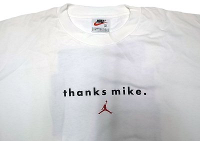 画像1: Deadstock 1990'S NIKE"Thanks Mike"Tee Made in USA ナイキ ジョーダンTシャツ　