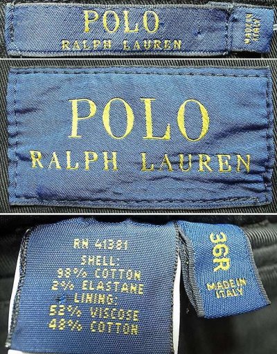 画像3: POLO Ralph Lauren Cotton Taylor JK  Black  Italy ポロ・ラルフ イタリア製