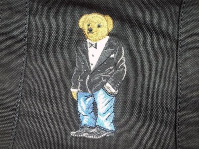 画像2: POLO BEAR TOTE BAG BLACK ポロ・ベアー 刺繍　キャンバス トートバック 黒