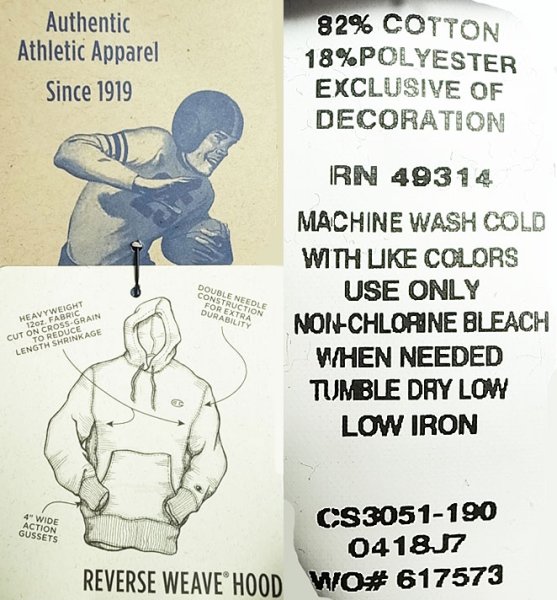 画像7: USNA (US Naval Academy) Champion® RW hoodie リバースウィーブ紺 (7)