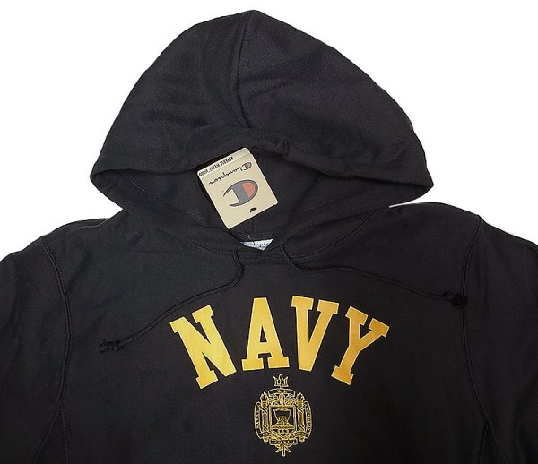 画像3: USNA (US Naval Academy) Champion® RW hoodie リバースウィーブ紺 (3)