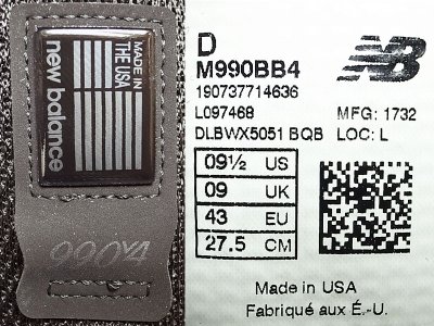 画像3: New Balance M990BB4 Made in USA ニューバランス M990BB4 アメリカ製 