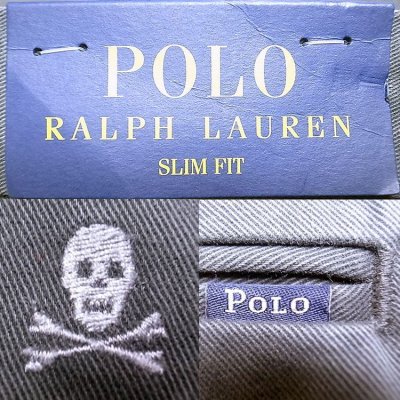 画像3: POLO Ralph Lauren Skull SLIM FIT Trousers ポロラルフ スカル総柄刺繍 チノ 