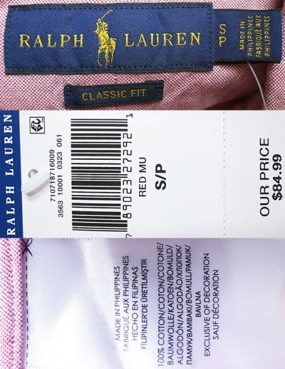 画像3: Ralph Lauren Lettered Oxford B.D. Shirts Classic Fit ラルフ オックスフォード 赤
