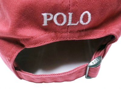 画像3: POLO RALPH LAUREN CAP ポロ・ラルフ ワンポイント ポニー キャップ 紅色