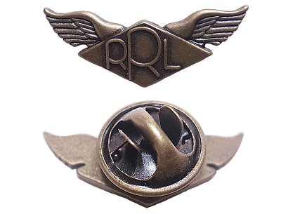 画像2: Double RL(RRL) Brass Pins #2 ダブルアールエル ウイング  ピンバッジ 
