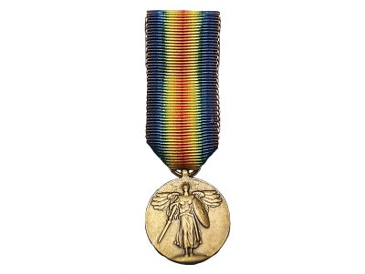 画像1: Deadstock US.Military Pins #628 World War I Victory Medal (US) Pin & Ribbon 