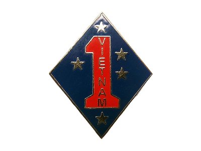 画像1: Deadstock US.Military Pins #677 USMC 1st Marine Division VIETNAM Pin 