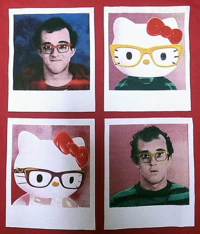 画像1: Hello Kitty X Keith Haring Photo Tee  ハローキティ × キースヘリング Tシャツ