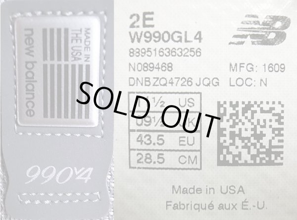 画像5: New Balance W990GL4 Made in USA ニューバランス 990 灰 アメリカ製  (5)