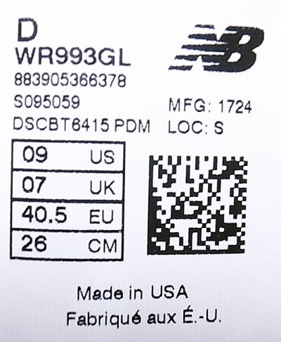 画像3: New Balance WR993GL Made in USA ニューバランス 993 灰 アメリカ製 