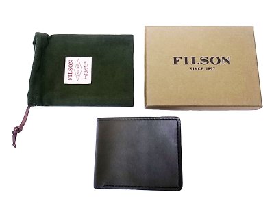 画像1: Filson Bi-Fold Leather Wallet  フィルソン二折 本革 ウオレット アメリカ製 箱付
