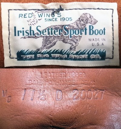 画像3: RED WING  Irish Setter 849  INSULATED 1989'S NOS デッドストック レッドウイング