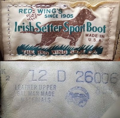 画像3: RED WING  Irish Setter 855 INSULATED 1982'S NOSデッドストック レッドウイング