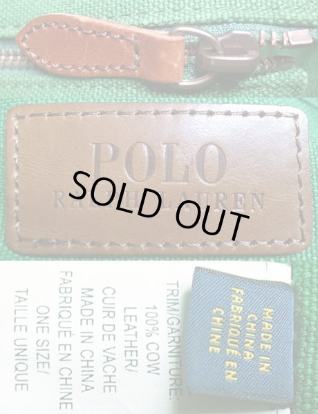 画像5: POLO RALPH LAUREN TOTE BAG GREEN ポロ キャンバス トートバック (5)