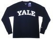 画像1: Champion®College L/S Tee チャンピオン・カレッジ ロングスリーヴＴ 紺 "Yale" (1)